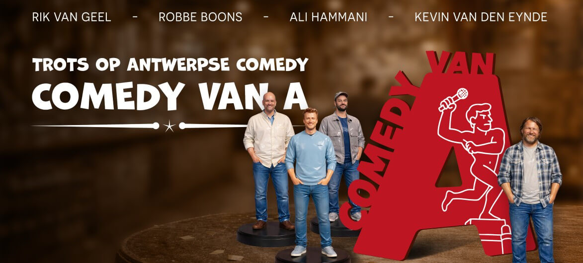 Afbeelding ter illustratie bij nieuwsbericht Nieuw Antwerps comedyconcept: Comedy van A.