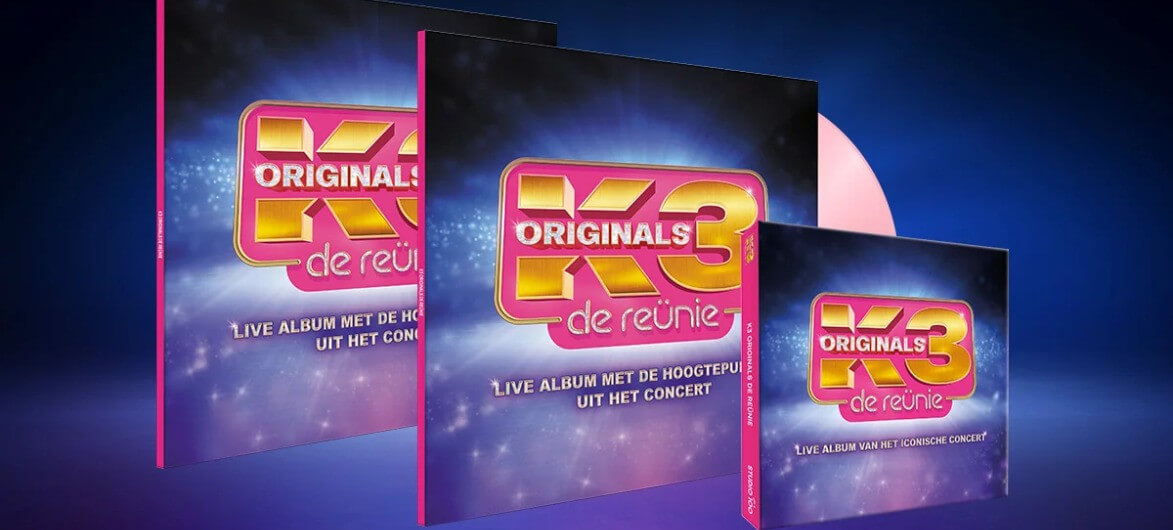 Afbeelding ter illustratie bij nieuwsbericht K3 Originals - De Reünie vanaf 12 juni op cd en vinyl.