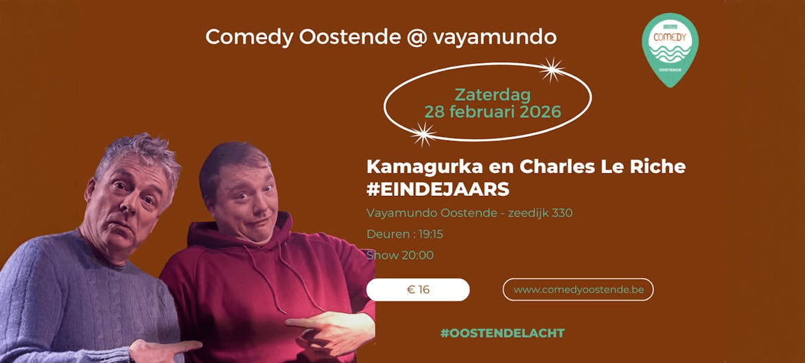 Afbeelding ter illustratie bij nieuwsbericht Kamagurka en Charles Le Riche spelen #Eindejaars2025.